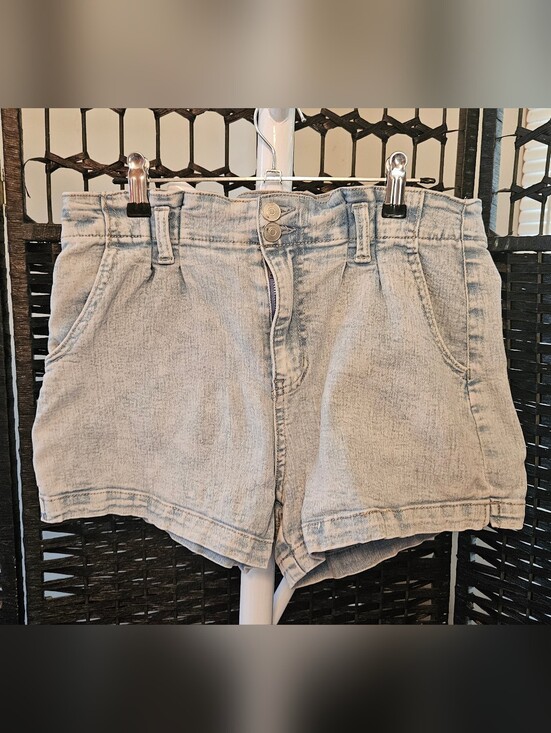 NOBO Pants - Light Wash Denim Women's Paperbag Waist Shorts
